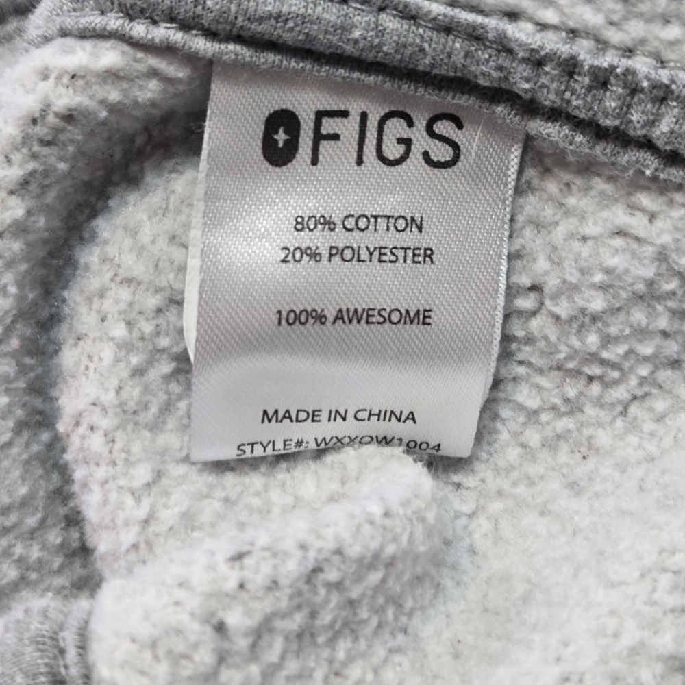 Figs Essential Gray Hoodie Jacket Women's Small Medical Scrubs Workwear - Picture 11 of 11